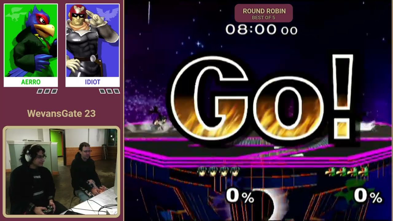 WevansGate 23 1/14/26 - RR - Aerro (Falco) Vs. Idiot (CF, Marth, Fox)