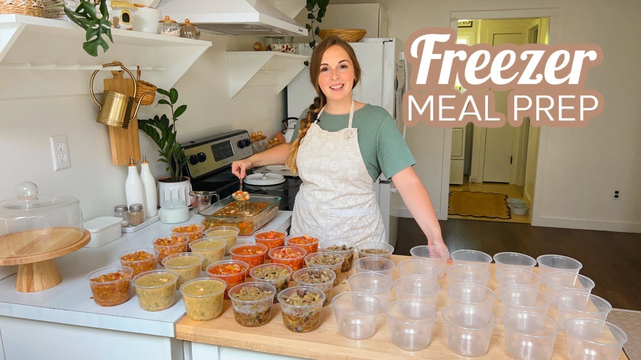EASY MONTHLY FREEZER MEAL PREP RECIPES COOK WITH ME LARGE FAMILY MEALS WHATS FOR DINNER