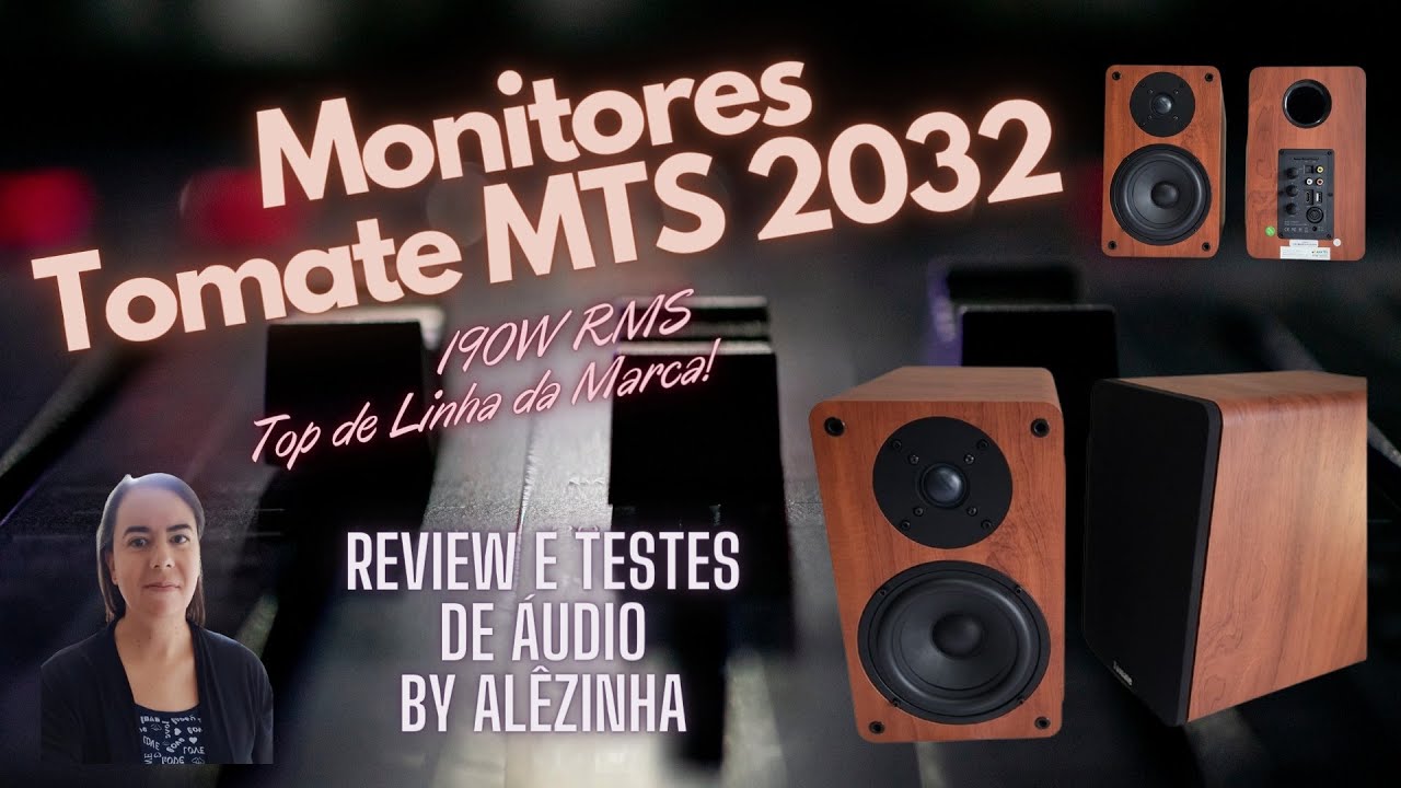 MONITORES TOMATE MTS 2032 190W! TOP DE LINHA DA MARCA - REVIEW E TESTES BY ALÊZINHA #tomate #mts2032