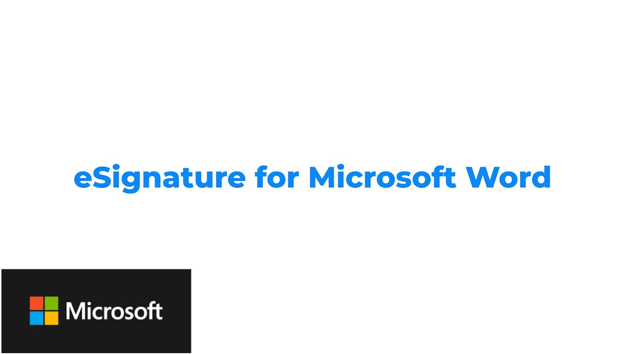 eSignature in Microsoft Word