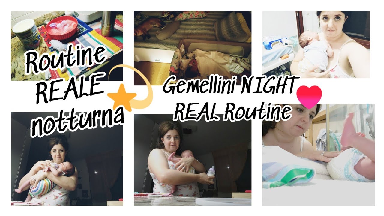 Routine NOTTURNA con due gemellini dalle 00 alle 7.00🌙Real NIGHT routine with twins•VitaDa mammaTris