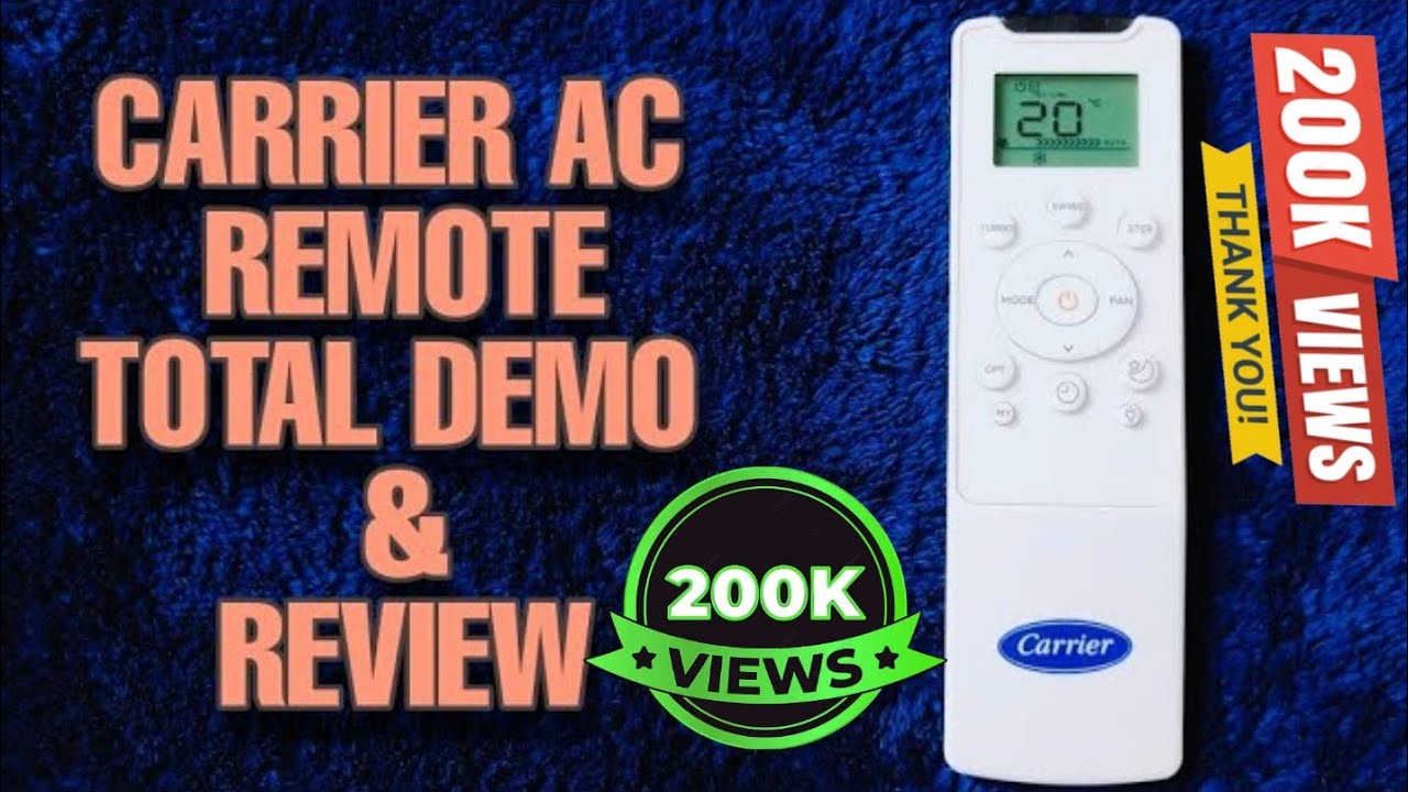 carrier ac remote full demo