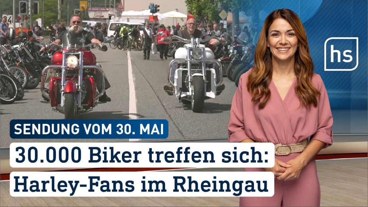 30.000 Biker treffen sich: Harley-Fans im Rheingau | hessenschau vom 30.05.2024