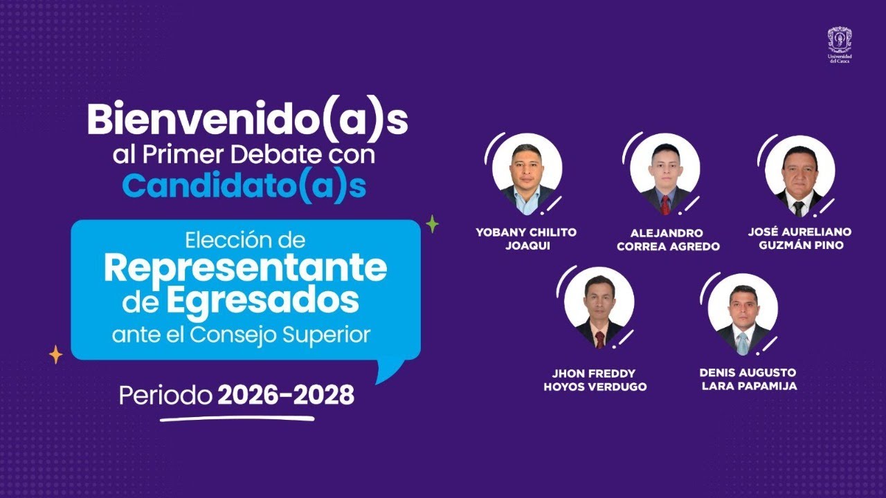 Elección de Representante de Egresados ante el Consejo Superior: Primer debate con candidatos