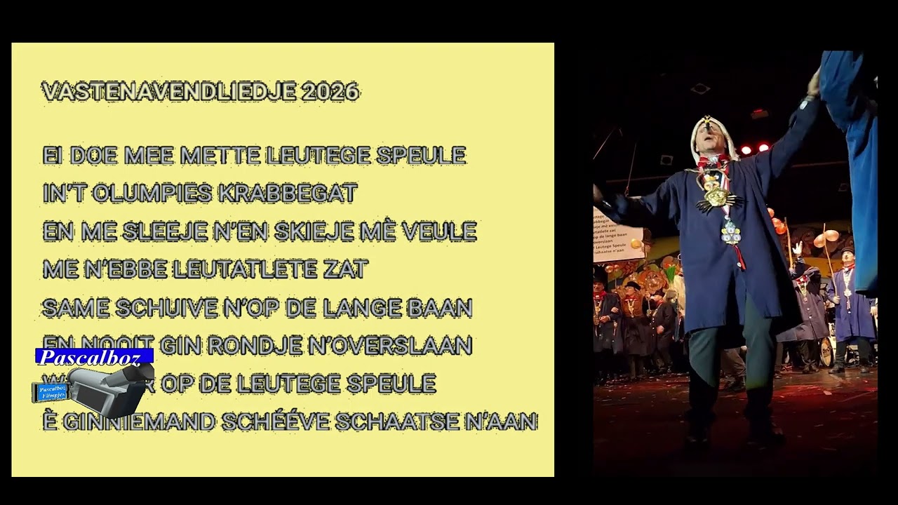 vastenavend  NEUZEBAL 2026 LIEDJE  Me n’ouwe mè veule De Leutege Speule