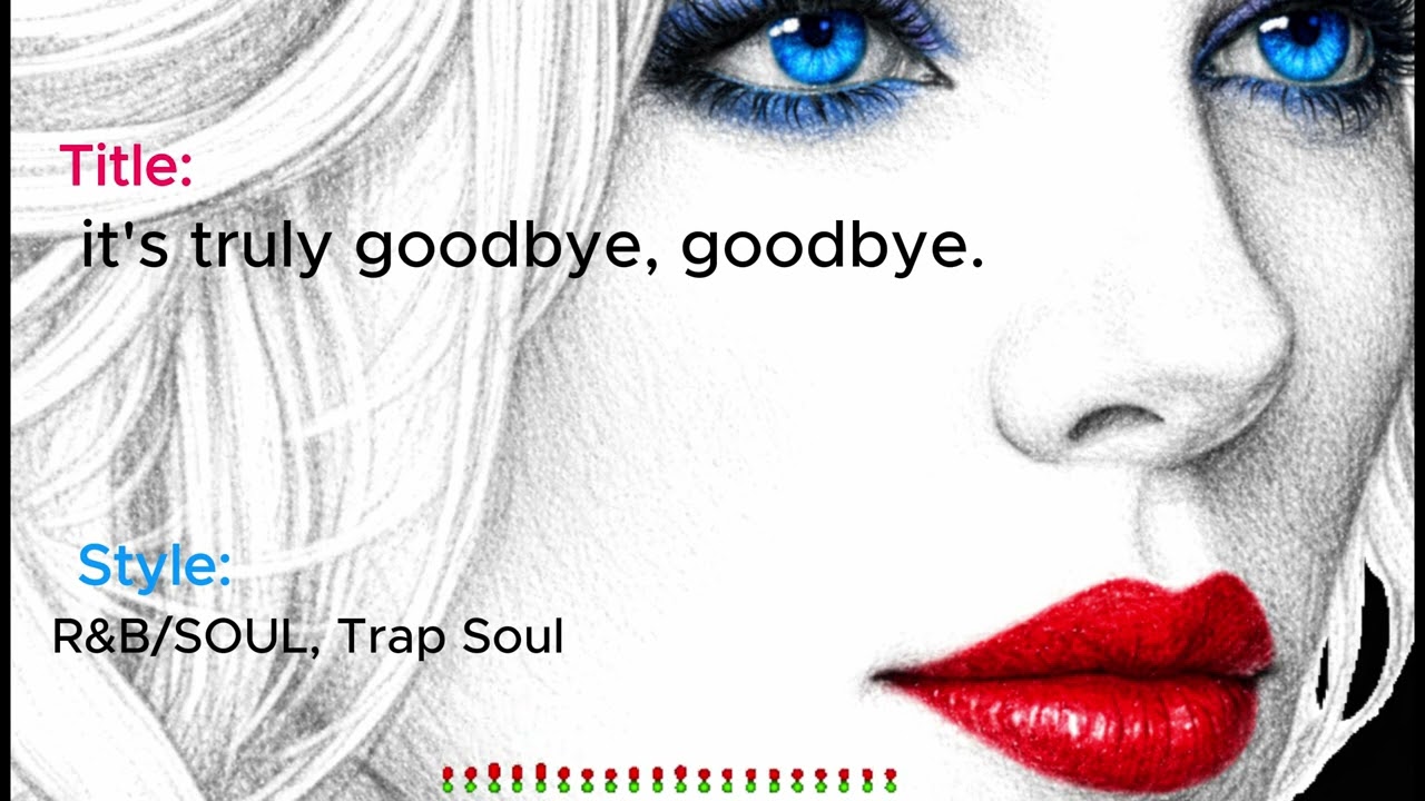음악과 함께 하는 세상/title:it's truly goodbye, goodbye./tyle: R&B/SOUL, Trap Soul, Dark melodic