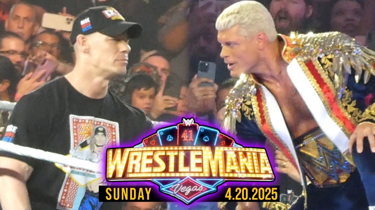 John Cena vs Cody Rhodes Entrances! - WWE WrestleMania 41 | Sunday | 4.20.25 | Las Vegas, NV
