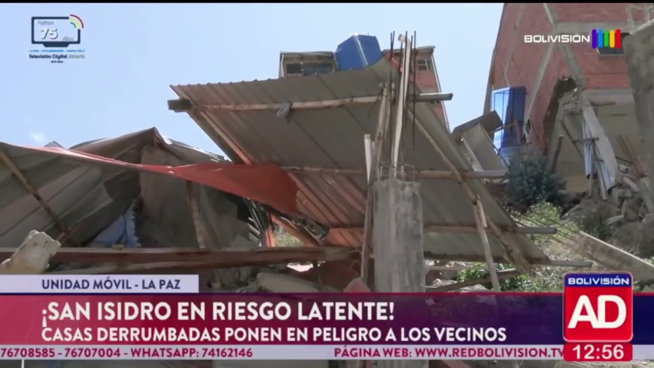 San Isidro en riesgo latente por casas derrumbadas