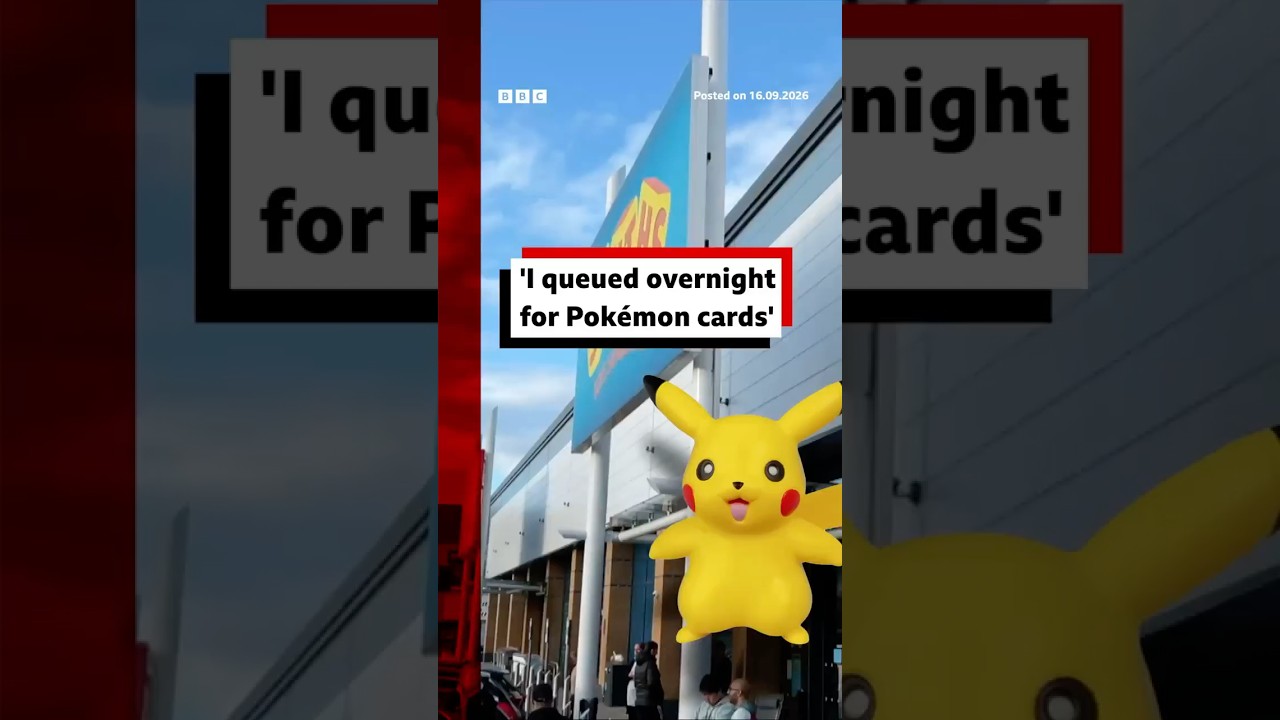 'I queued overnight for Pok&eacute;mon cards'. #Pok&eacute;mon #BBCNews