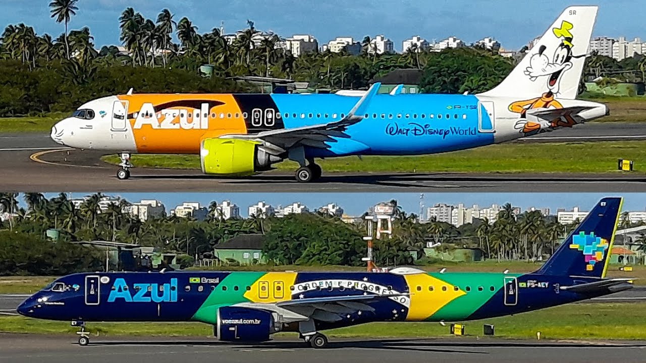 Duas pinturas especiais da Azul colorindo a tarde em Salvador