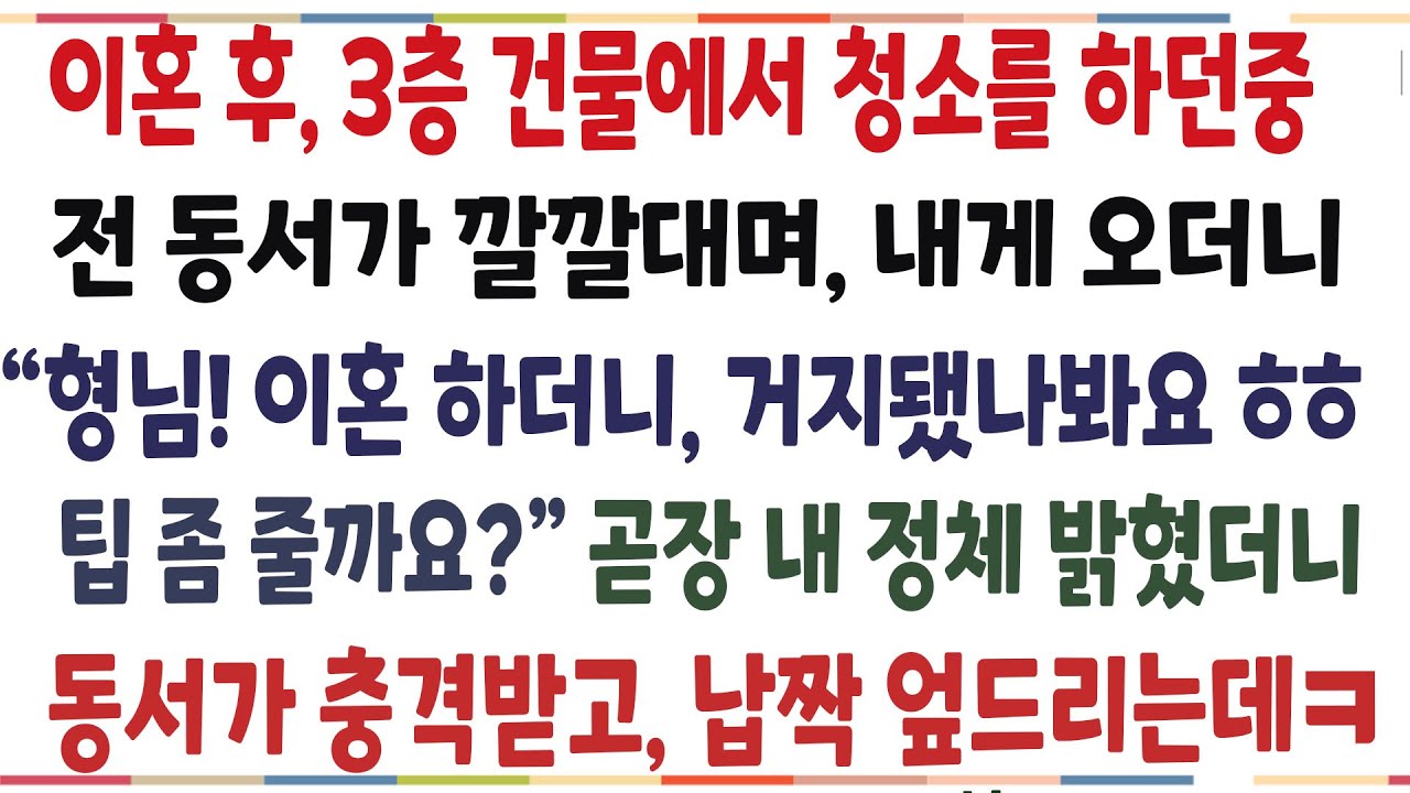 (반전신청사연)남편과 이혼후, 3년만에 만난 동서가 내정체를 알고 납짝 엎드린 이유는? 동서 반응보고 배꼽잡았습니다[신청사연][사이다썰][사연라디오]
