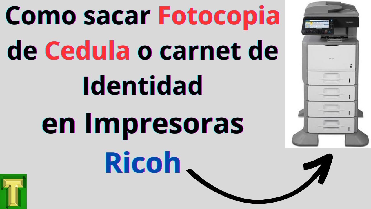 Como sacar  copia de cédula en fotocopiadora ricoh🖨️impresora ricoh/sacar copia de cedula en ricoh
