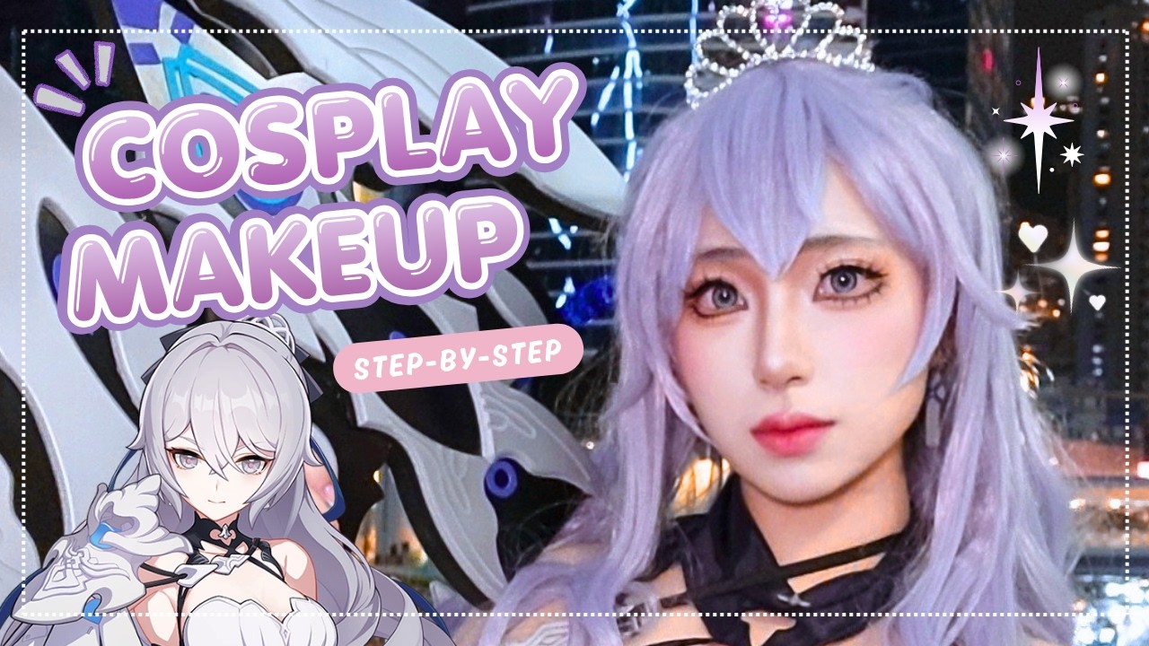 Bronya Cosplay Makeup 🪽 Elegant Makeup Look✨️ Easy Anime-Looking Eyes Tutorial 💗Cosplay Diary DAY 17