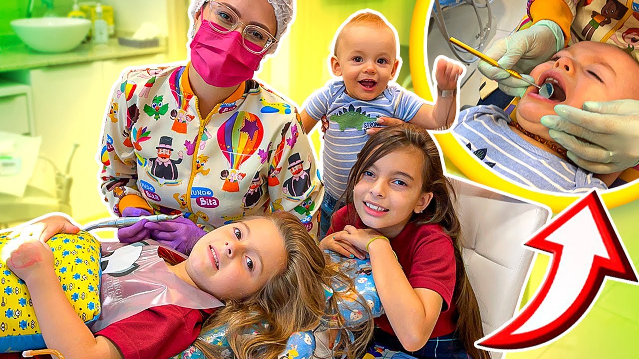 BEBÊ GABRIEL CHOROU NA PRIMEIRA VEZ NO DENTISTA 🦷 🪥 JÉSSICA GODAR, LAURINHA E HELENA E GABRIEL