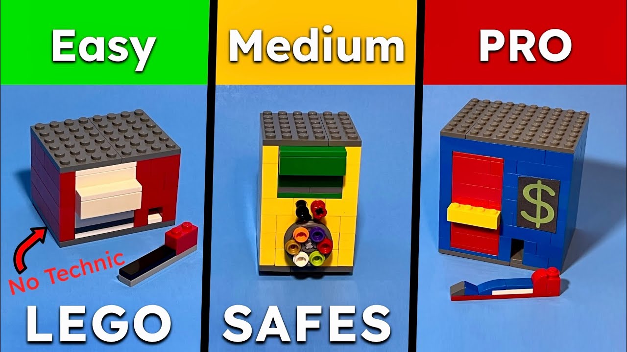 How to Make 3 Mini LEGO Safes | Easy Tutorial - No Technic