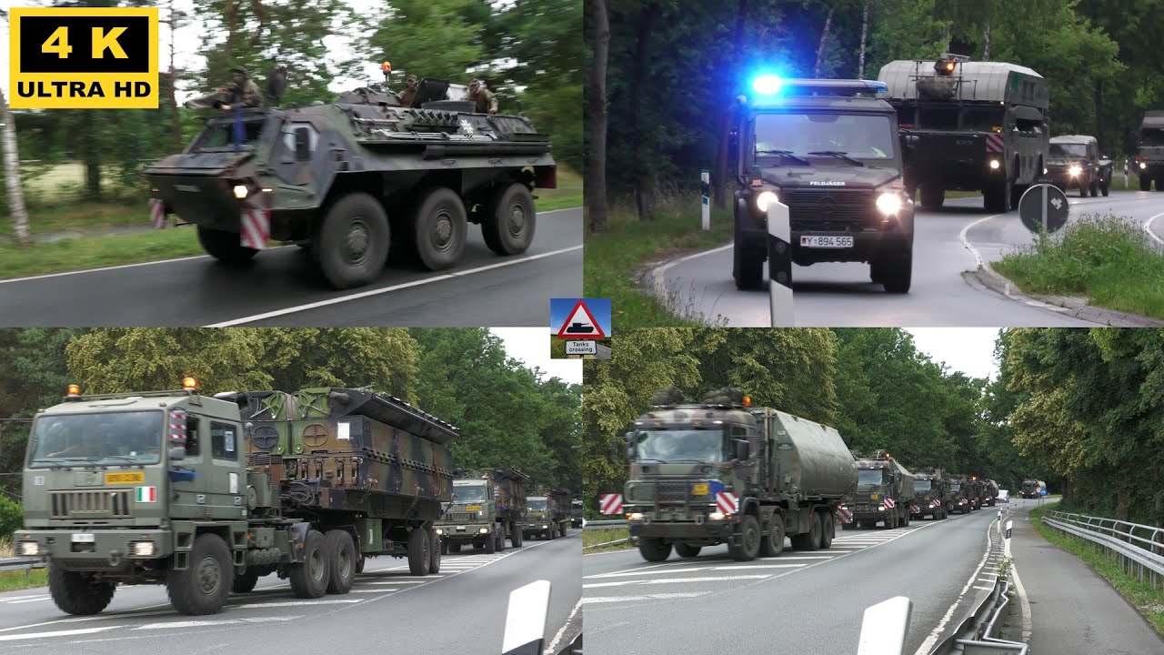 Man&ouml;ver Grand Crossings 25 Deutsch Britisches Pionierbr&uuml;ckenbataillon 130 Marschkolonnen Bundeswehr