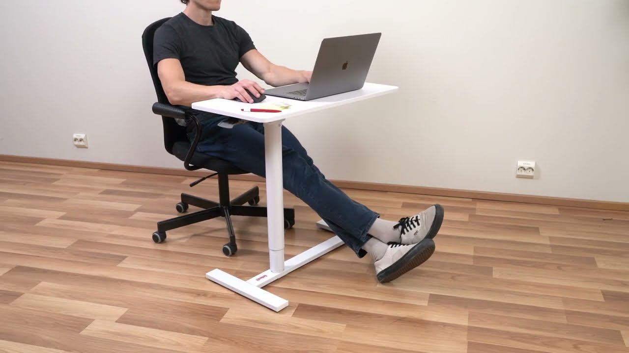 Tatkraft Relax - Laptop Table, Adjustable, on Wheels, Effortless Gas-Lift Regulation #laptoptable