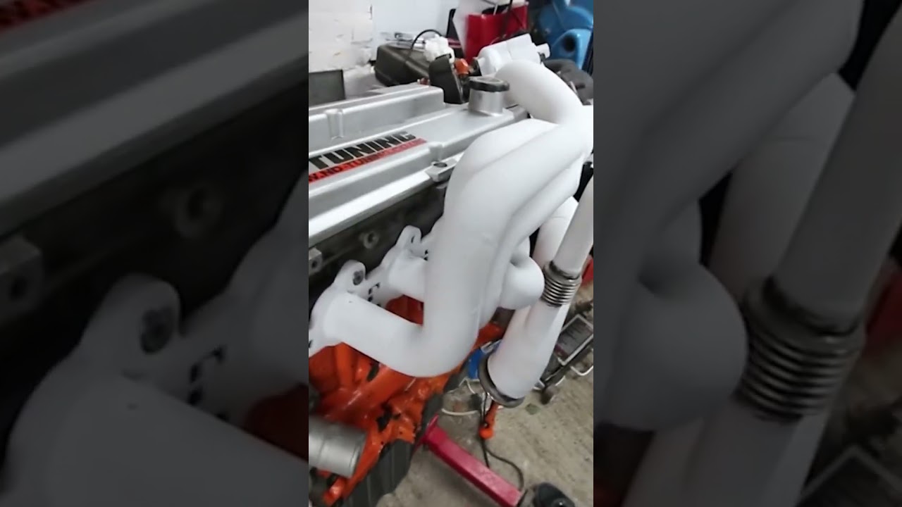 Building a crazy exhaust manifold for my compound turbo set up 😎👌🏻