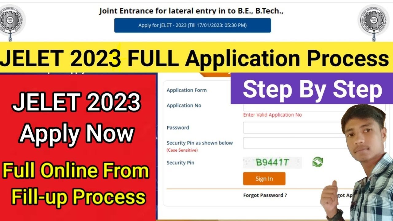 JELET 2023 Online Application Process A to Z step by step||Registration, Image, Signature Upload