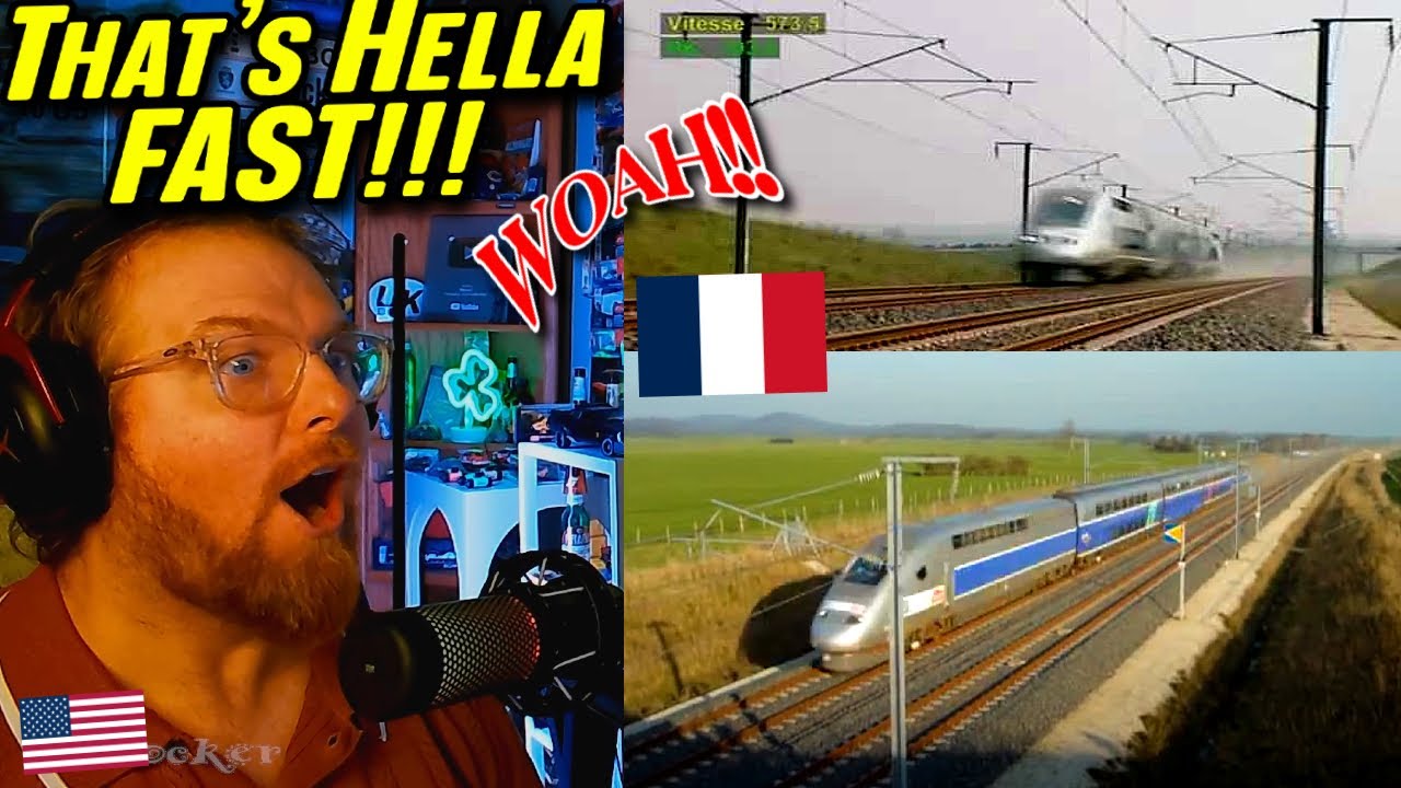 Американская реакция на мировой рекорд TGV: 574,8 км/ч!!