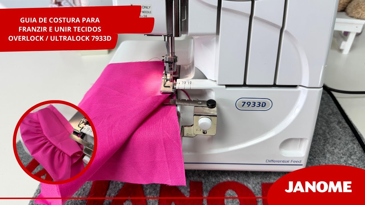 Guia de Costura para Franzir e Unir tecidos Janome