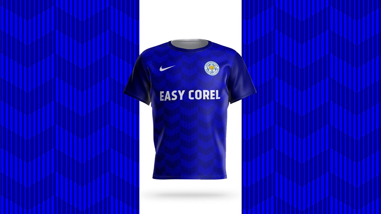 How to Create Soccer Jersey Design with CorelDraw 2020 - Blue Jersey