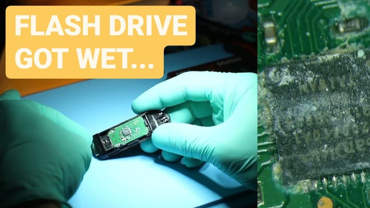 flash drive got wet but you need data
