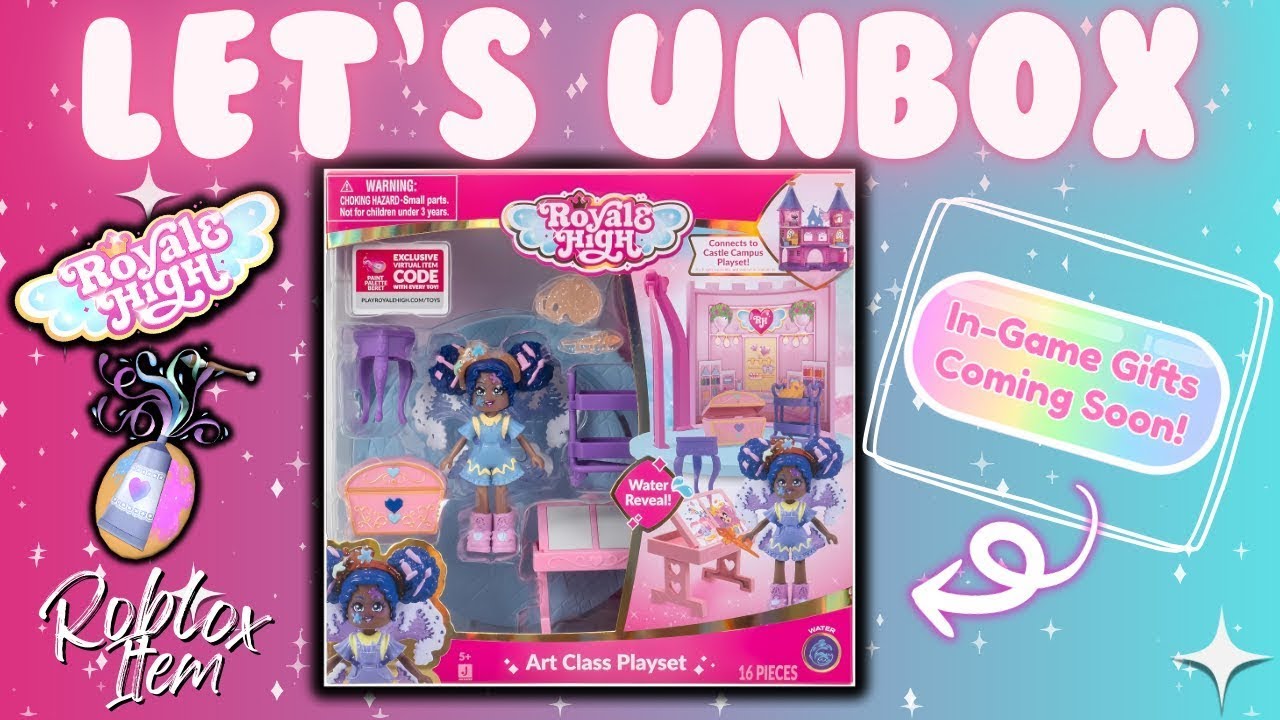 Unboxing Art Class Playset - Royale High Toys - Paint Palette Beret Roblox Item