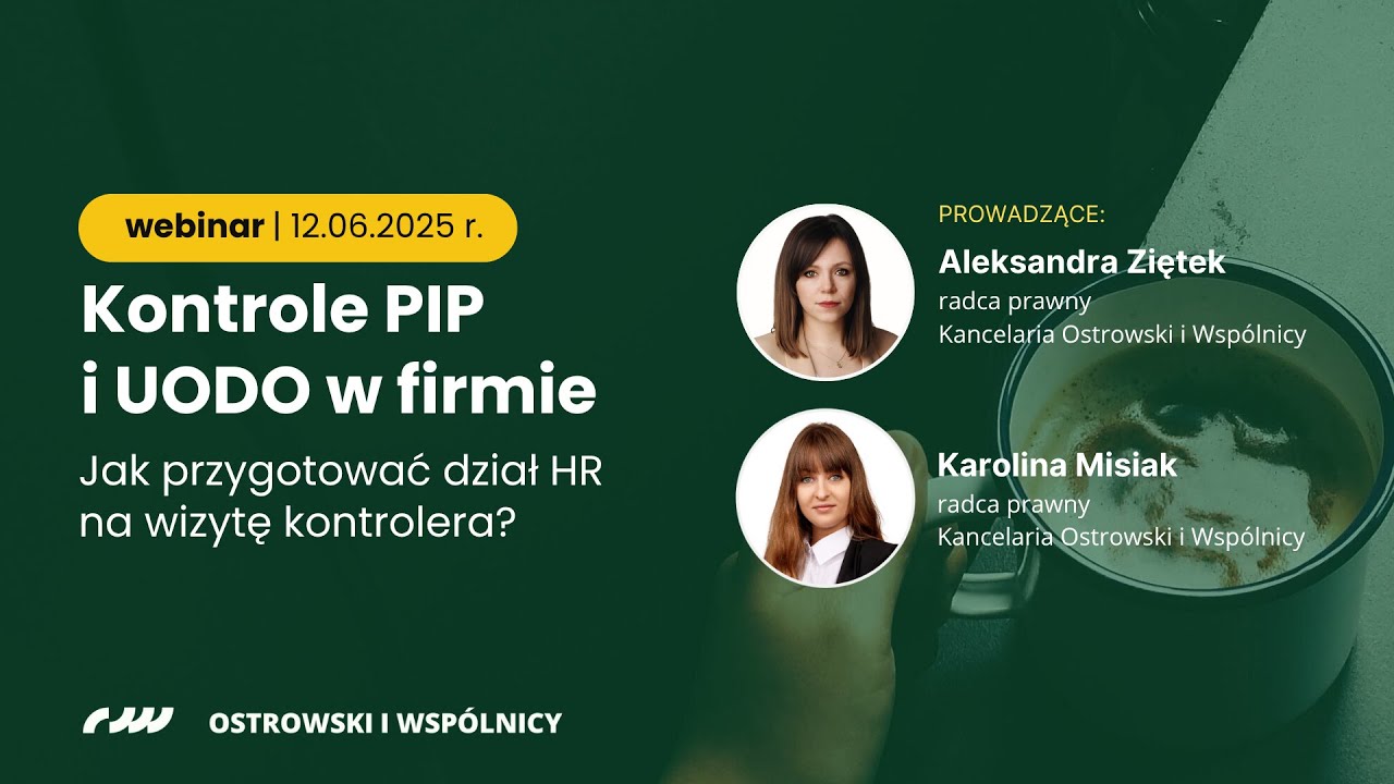 WEBINAR: Kontrole PIP i UODO w firmie. Jak przygotować dział HR na wizytę kontrolera?