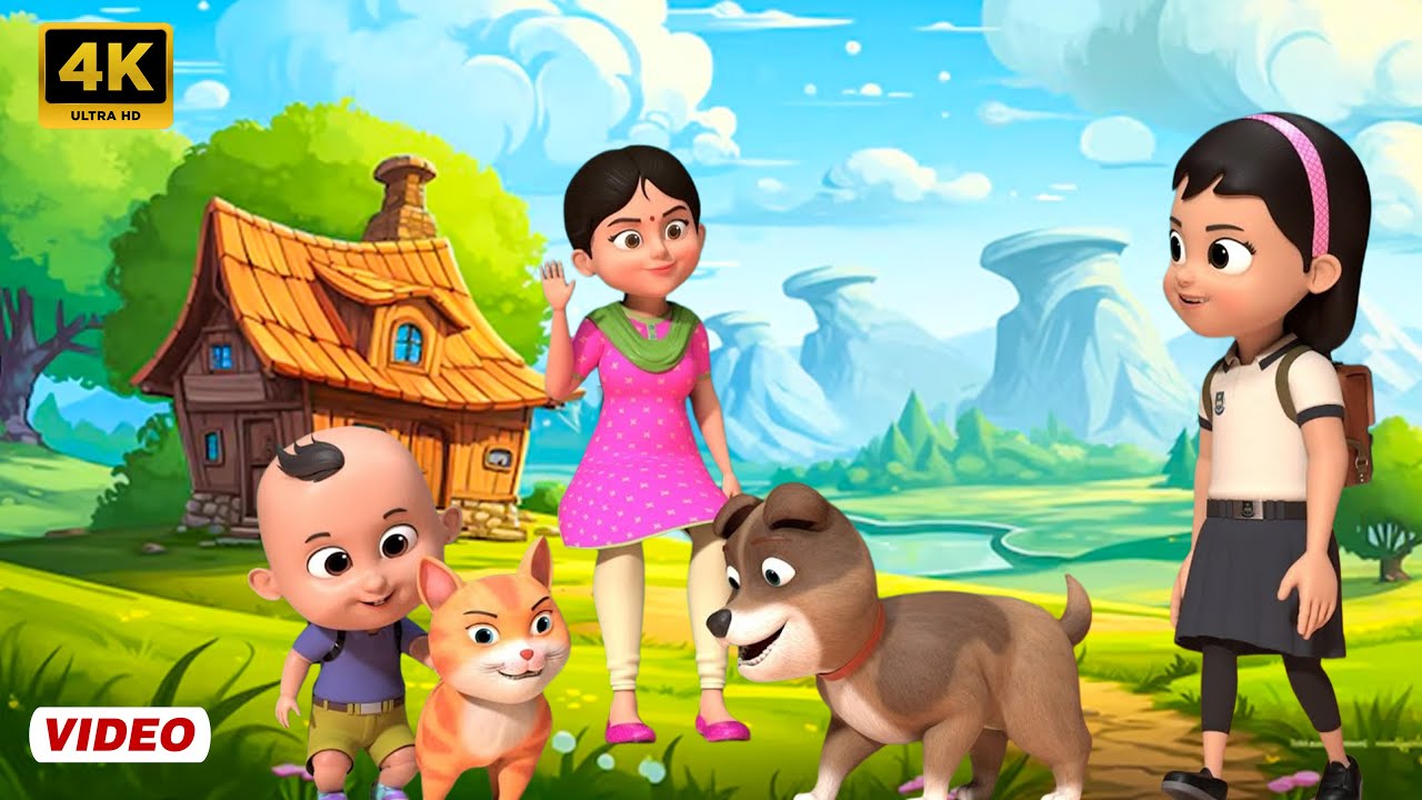😺 Meow Meow Billi | Funny Cat Song | Billi Karti Meow Meow | Learn Animal Sounds | Balgeet | hindi
