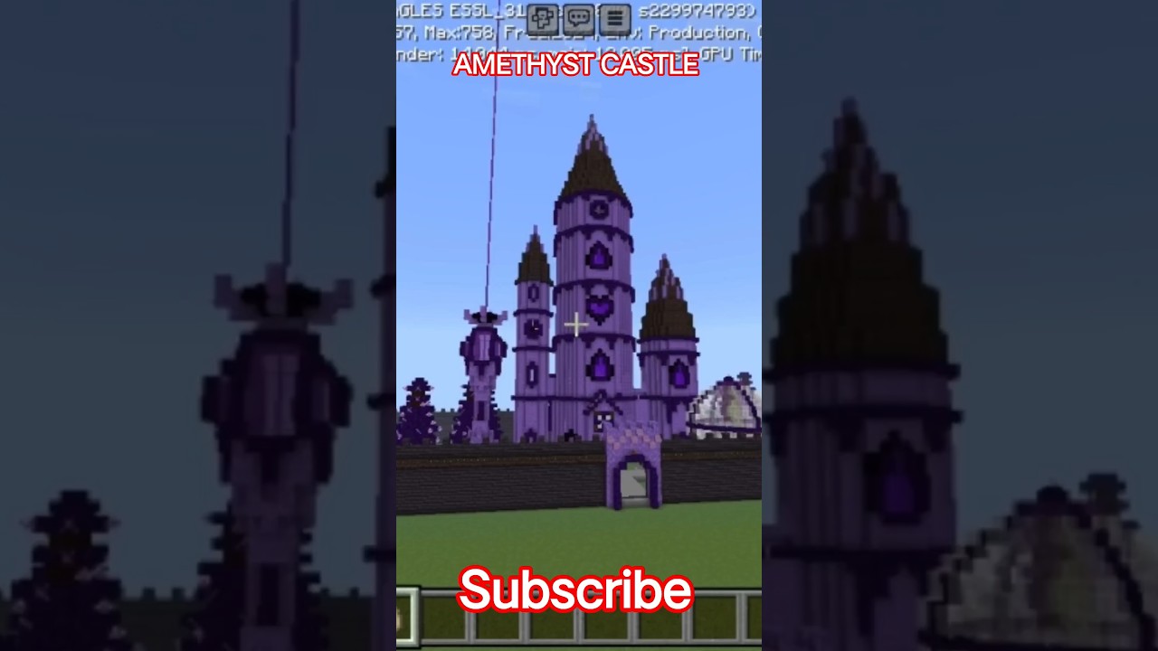 Build Amethyst Castle in Minecraft #minecraft #minecraftmemes #amethyst