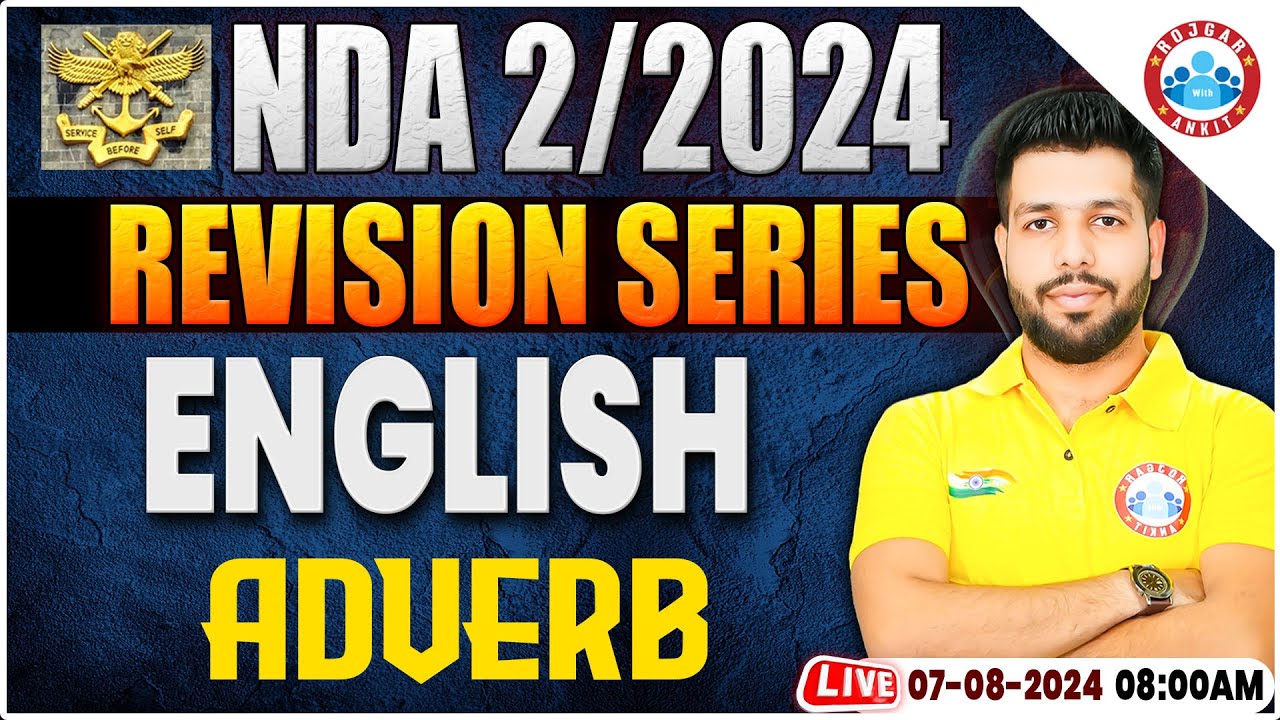 NDA 02/2024 | NDA English Revision Series | Adverb | English For NDA By Anuj Sir