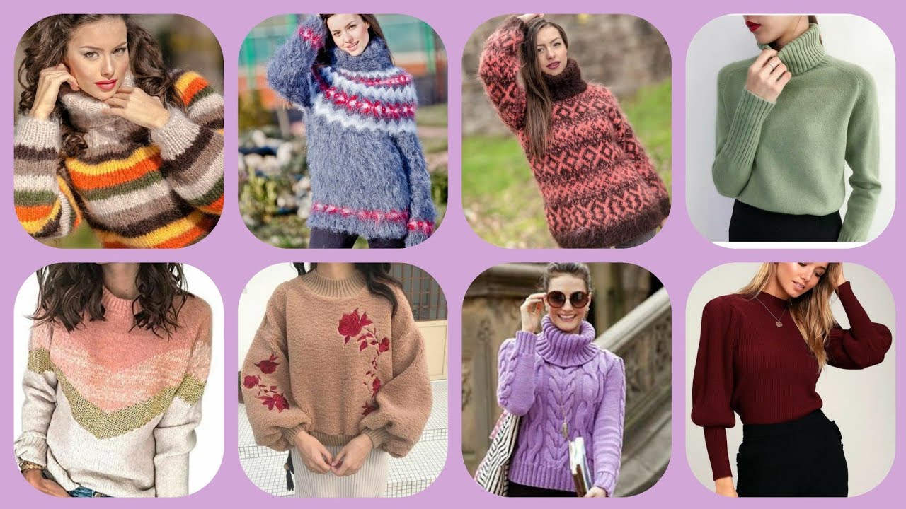 أحدث موديلات كنزات صوف للبنات شتاء 2022❤️Girls' winter sweaters 2022👍