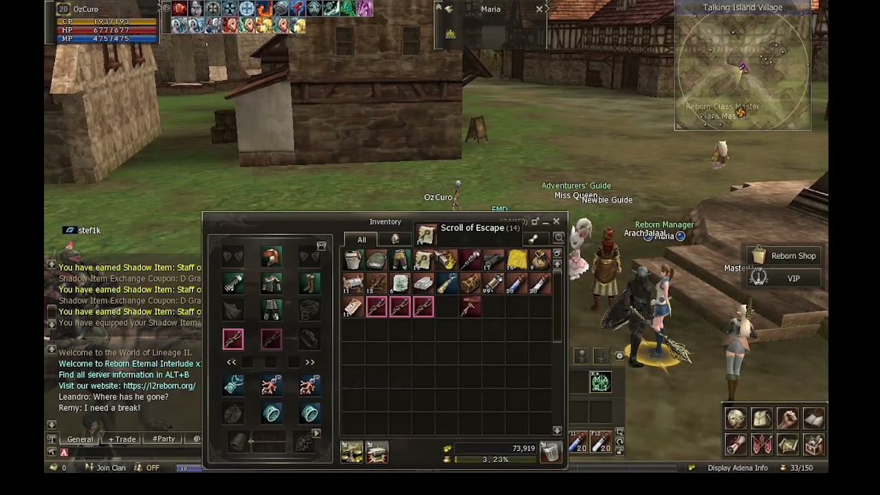 GUIA PARA PRINCIPIANTES L2 REBORN X10 - LVL 1 A LVL 50