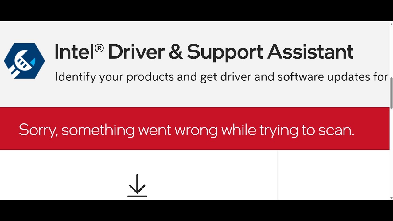 Исправление ошибки Intel Driver & Support Assistant: &laquo;Извините, что-то пошло не так при попытке с...