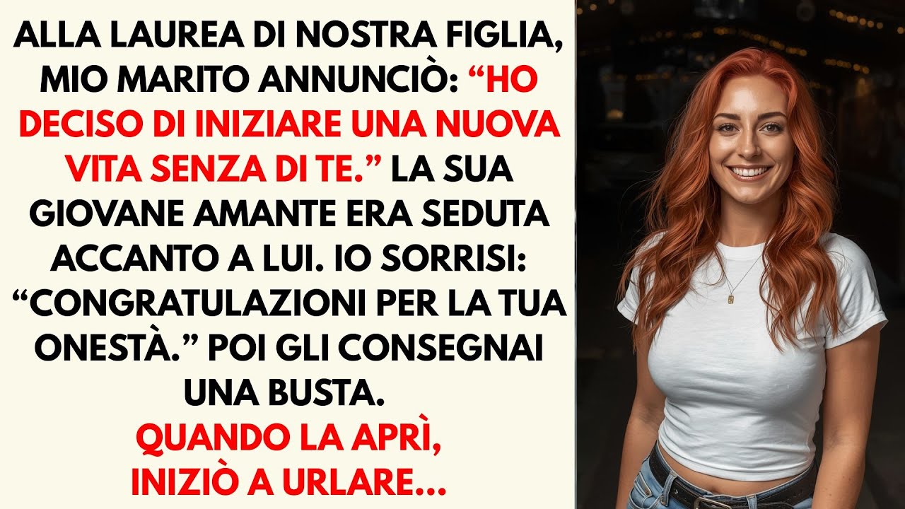 Alla Laurea Di Mia Figlia Mio Marito Annunciò Che Mi Lasciava E Io Gli Diedi Una Busta...
