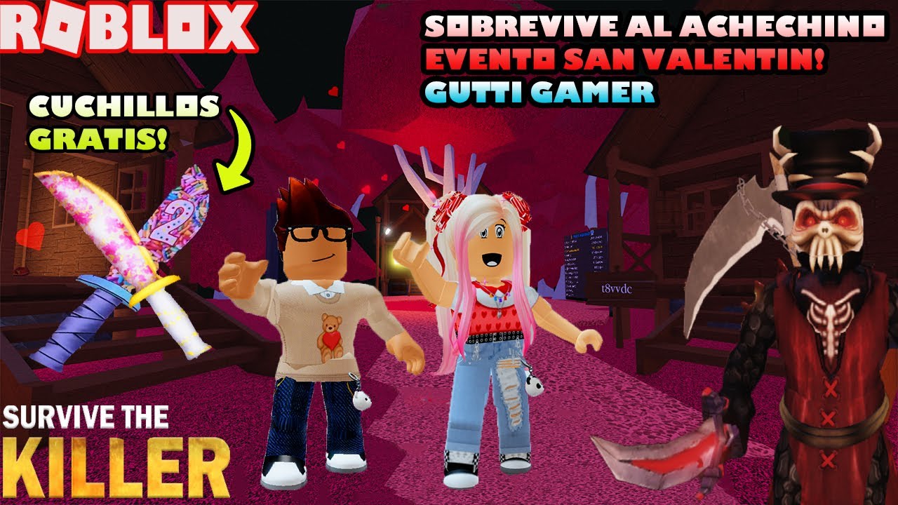 Jugamos El Evento De San Valentin En Sobrevive Al Achechino! Nuevos Codigos Y Cuchillos Gratis! 🤪❤