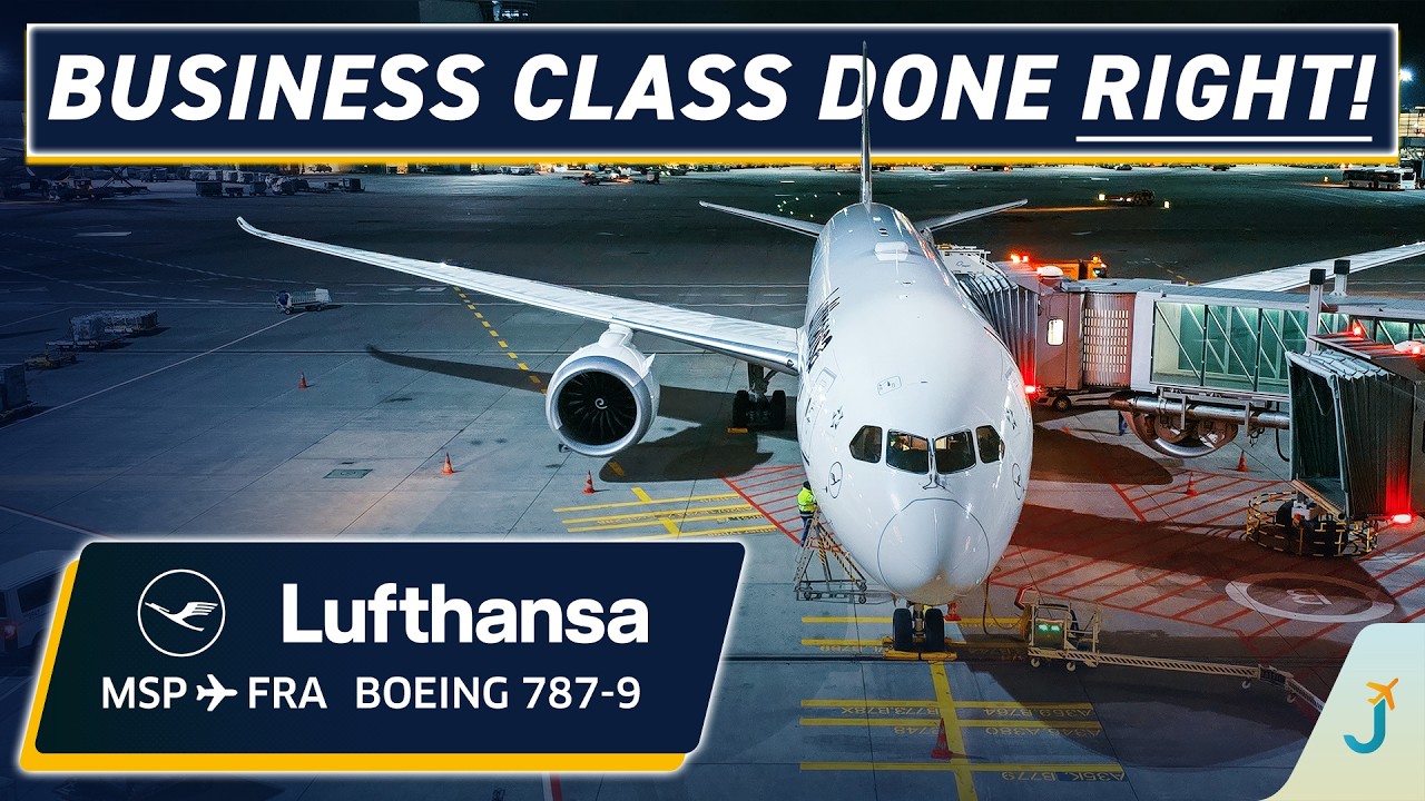FANTASTIC Lufthansa Business Class Experience! 8-Hour Boeing 787-9 Trip Report | MSP-FRA
