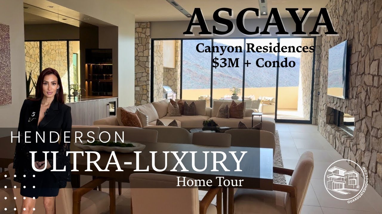  $3M+ Ultra-Luxury | Ascaya’s Canyon Residences | Garden Model Tour | Guard-Gated Homes in Henderson