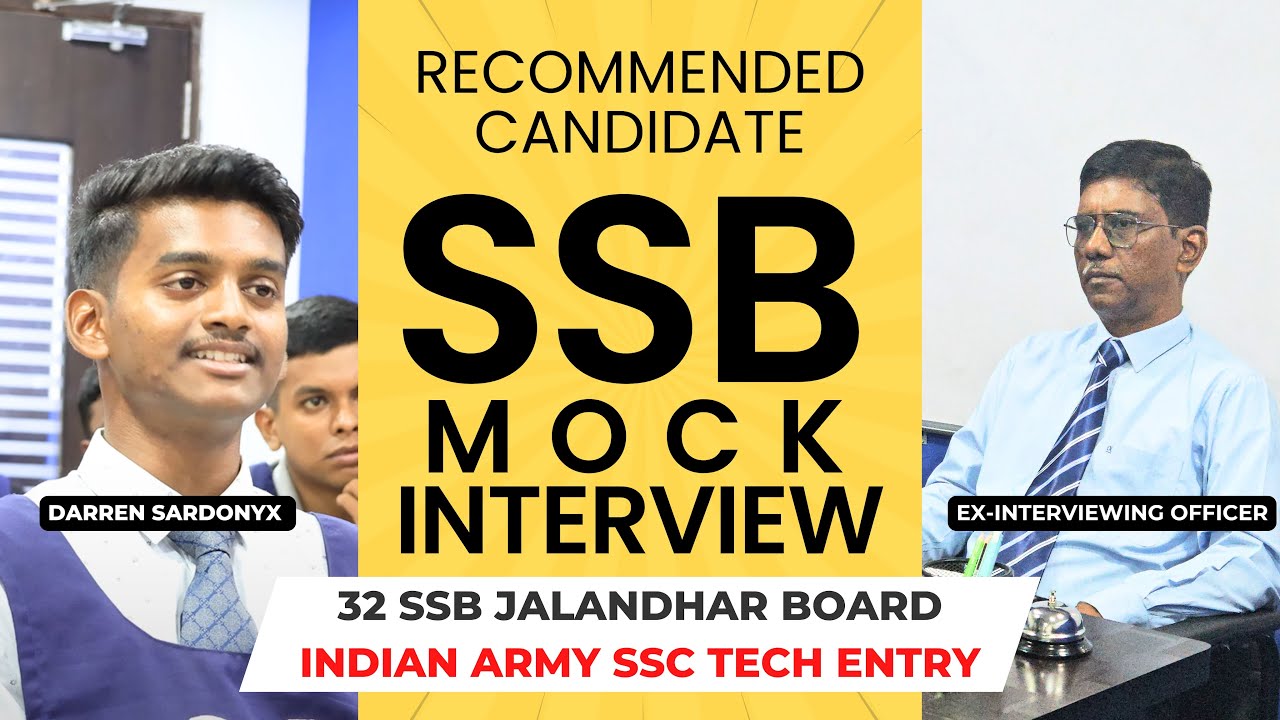 SSB Mock Interview of Recommended Candidate from 32 SSB Jalandhar Board | SSC Tech Army Entry | NDI