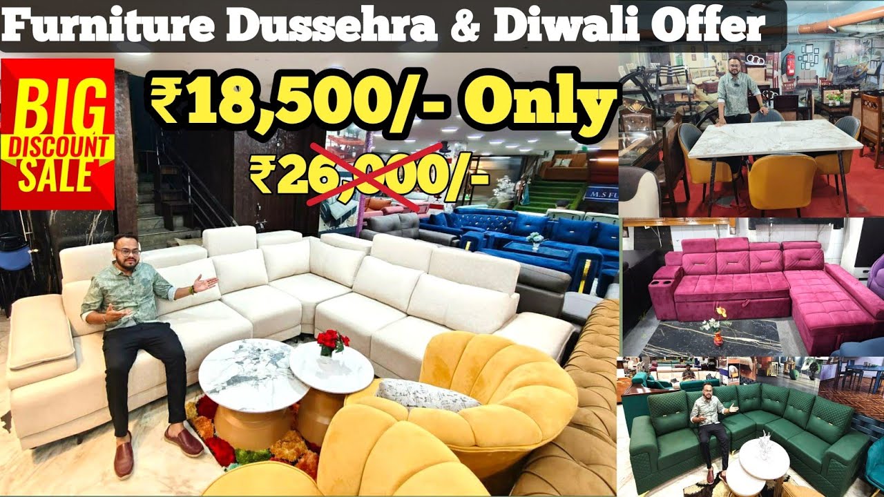 Furniture Shop Dussehra Special Offer 💥 | Sofa Set ₹18,500/- Only | Teakwood Cot | Dining Table