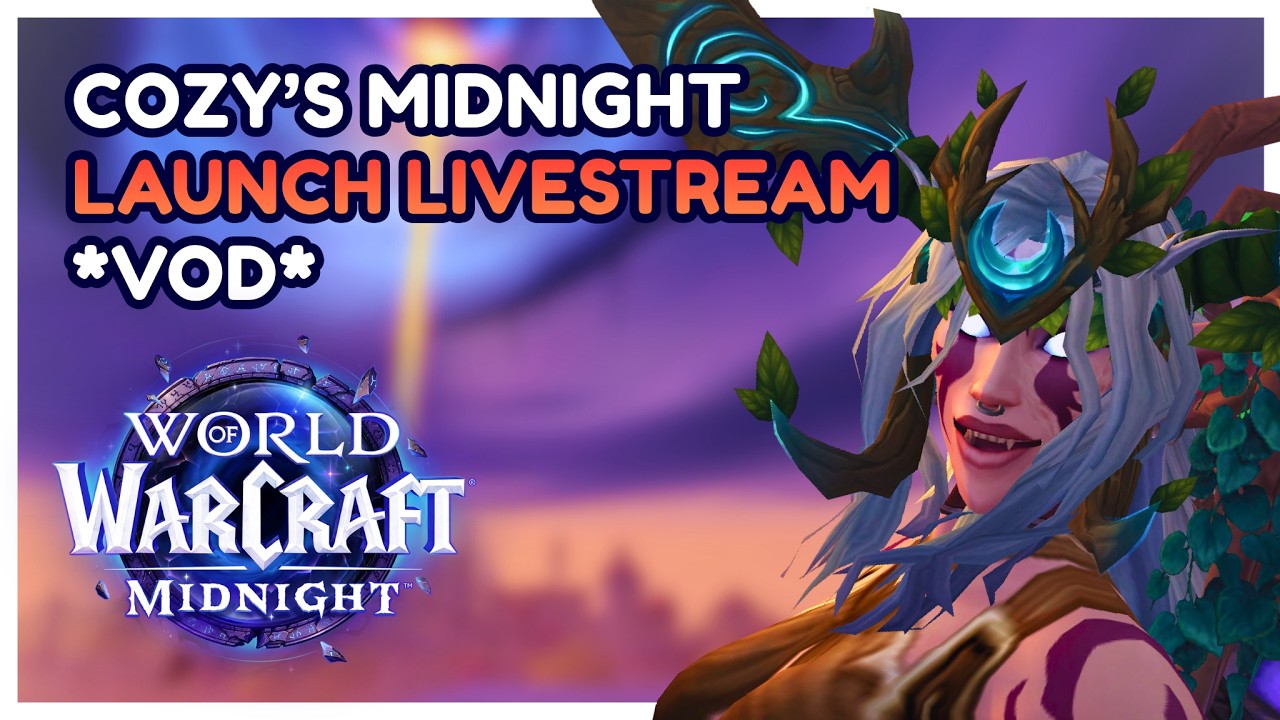 Cozy MIDNIGHT Launch Stream – Building, housetours, cinematics, and questing!