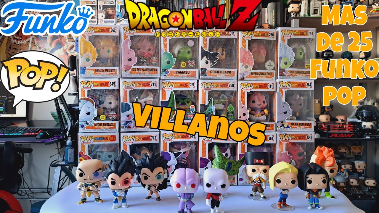 TODOS LOS FUNKO POP VILLANOS DE DRAGON BALL EN ESPAÑOL/COLECCION FUNKO POP/CELL BUU FREEZER ZAMAS