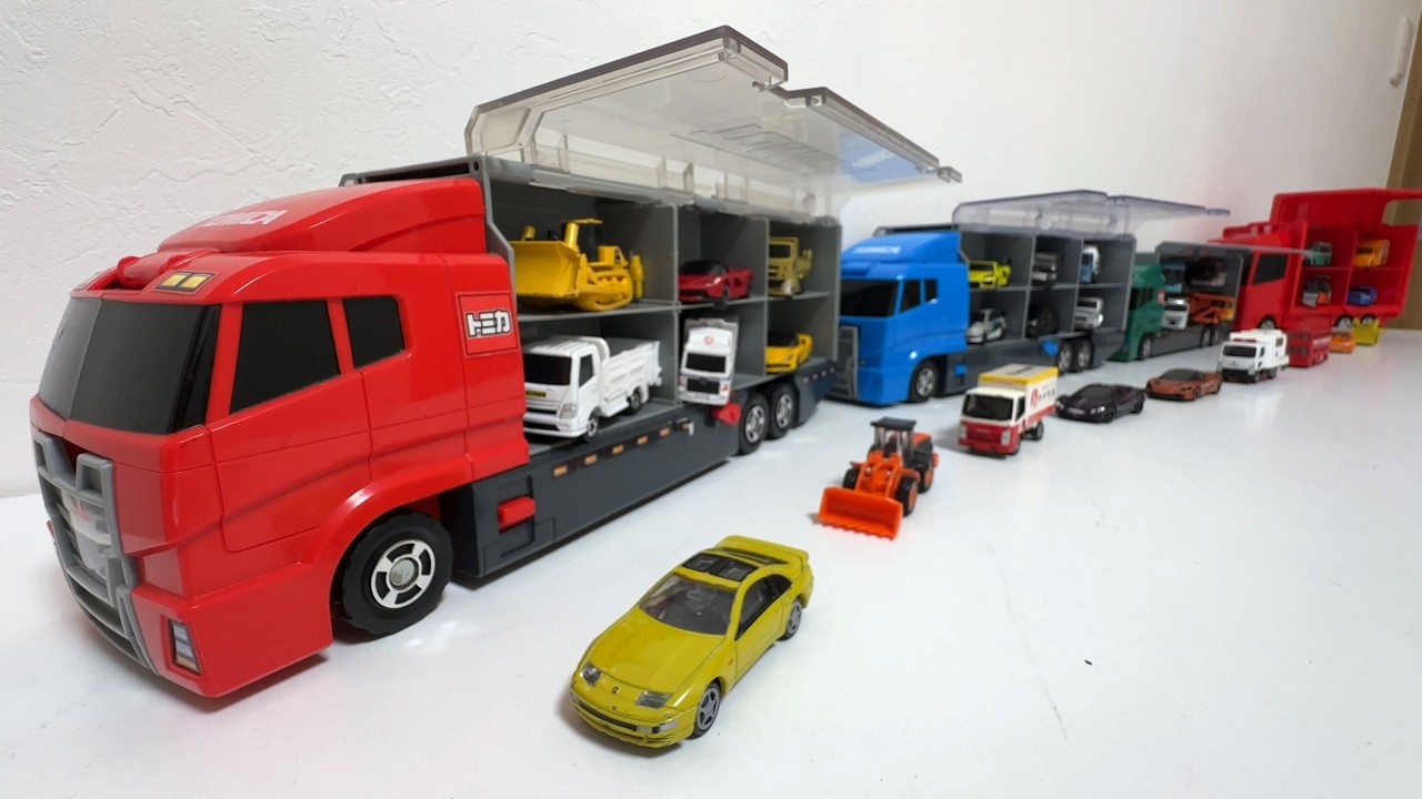 Мы погрузим 46 мини-машинок (Tomica) в 4 грузовика для сопровождения колонны!