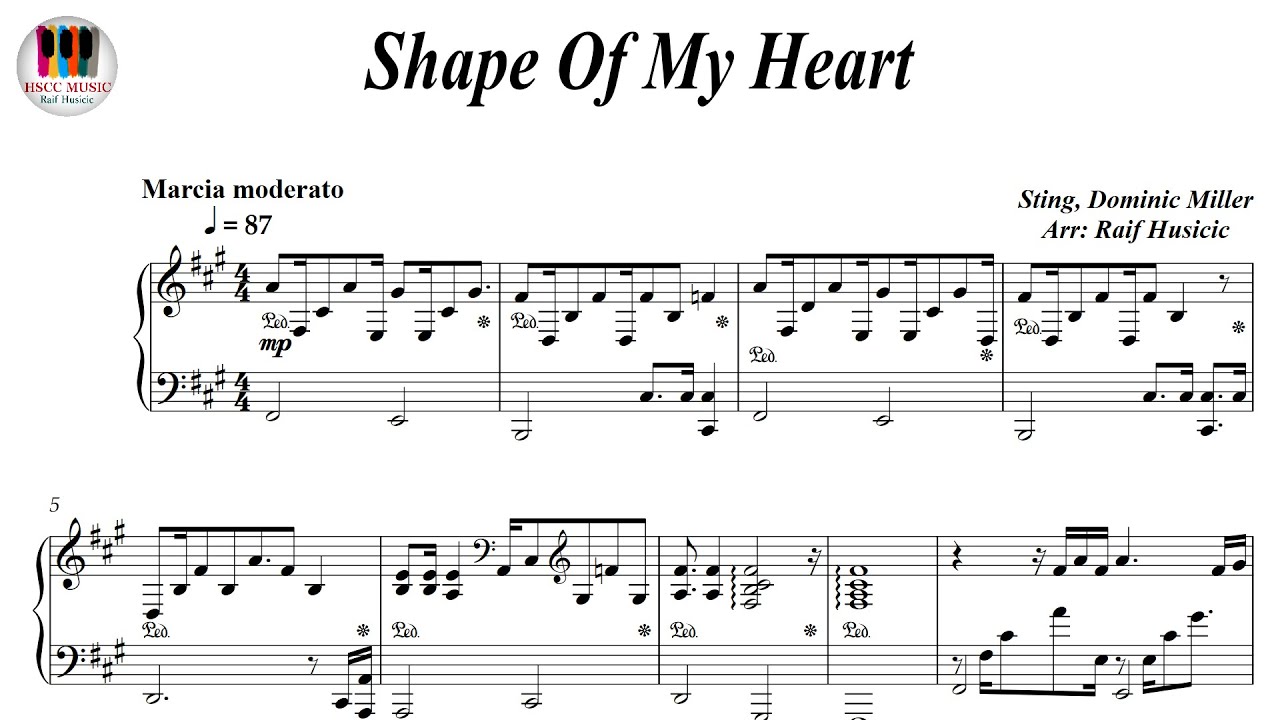 Shape Of My Heart - Sting, Piano Sheet Music