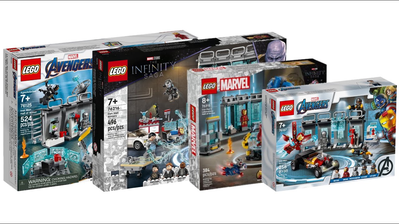 All Lego Iron Man Hall of Armor sets Compilation/Collection Speed Build