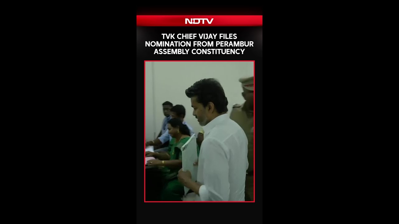 Vijay News | TVK Chief Vijay Files Nomination From Perambur Assembly Constituency