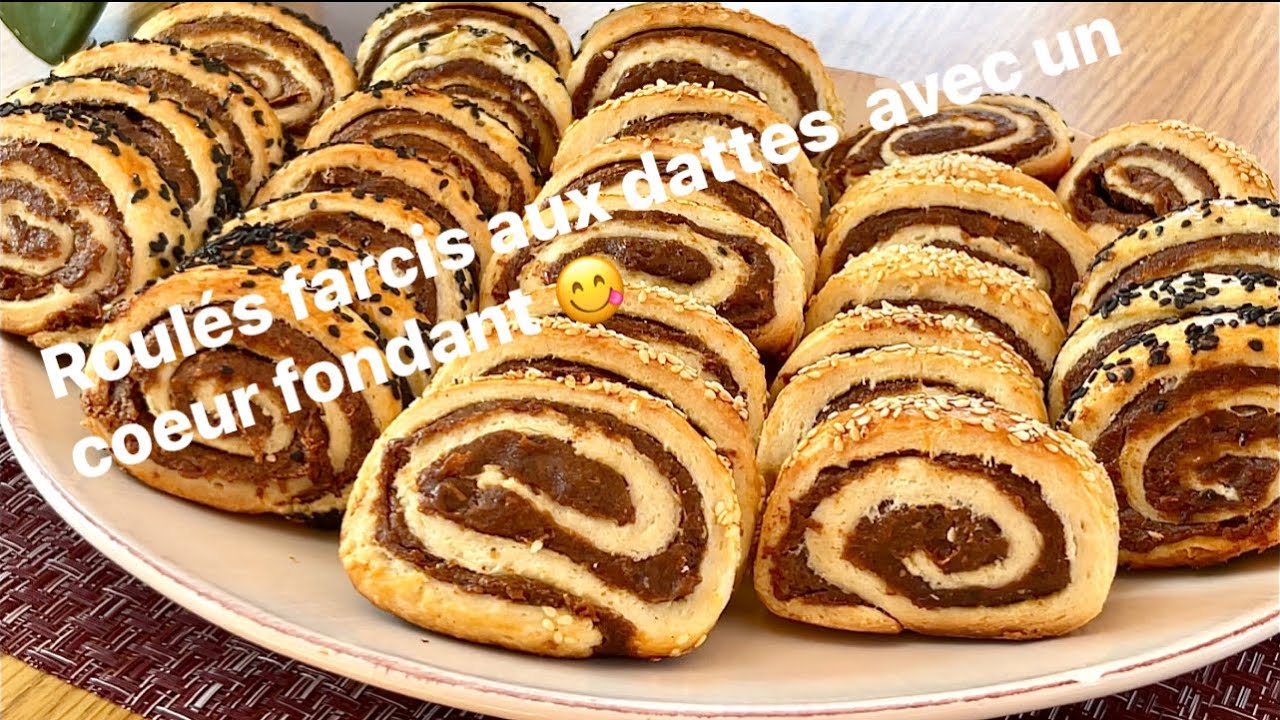 Roul&eacute;s Farcis aux Dattes, D&eacute;licieux G&acirc;teaux Faciles avec Du Bon Sucre