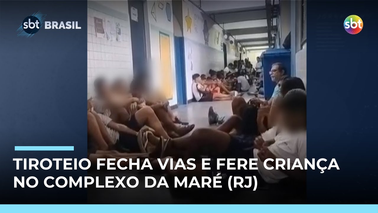 Opera&ccedil;&atilde;o na Mar&eacute; (RJ) tem crian&ccedil;a baleada em escola, mortos e Linha Amarela fechada | #SBTBrasil
