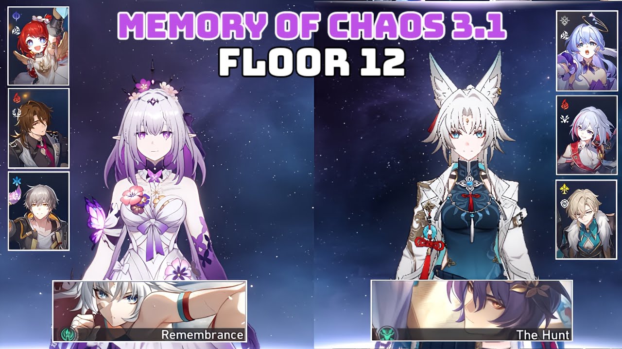 New Memory of Chaos Floor 12 (3 stars) E0S0 Castorice & E0S0 Feixiao 3 stars | Honkai Star rail 3.1